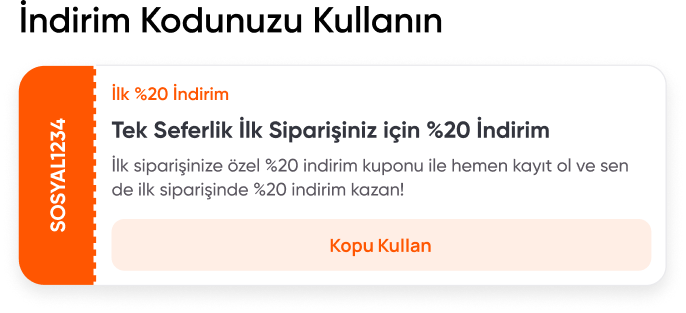 İndirim Kodunuzu Kullanın
